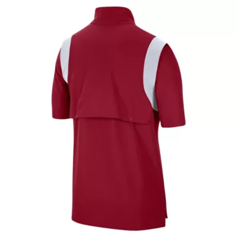 Alabama Crimson Tide NCAA Nike Coach Short Sleeve Quarter-Zip Jacket