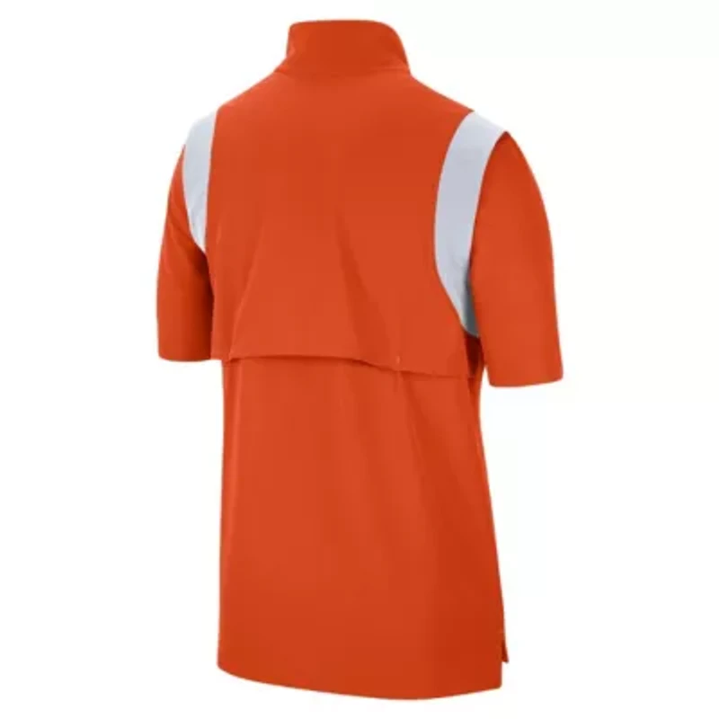 NCAA Nike Clemson Tigers Coach Short Sleeve Quarter-Zip Jacket