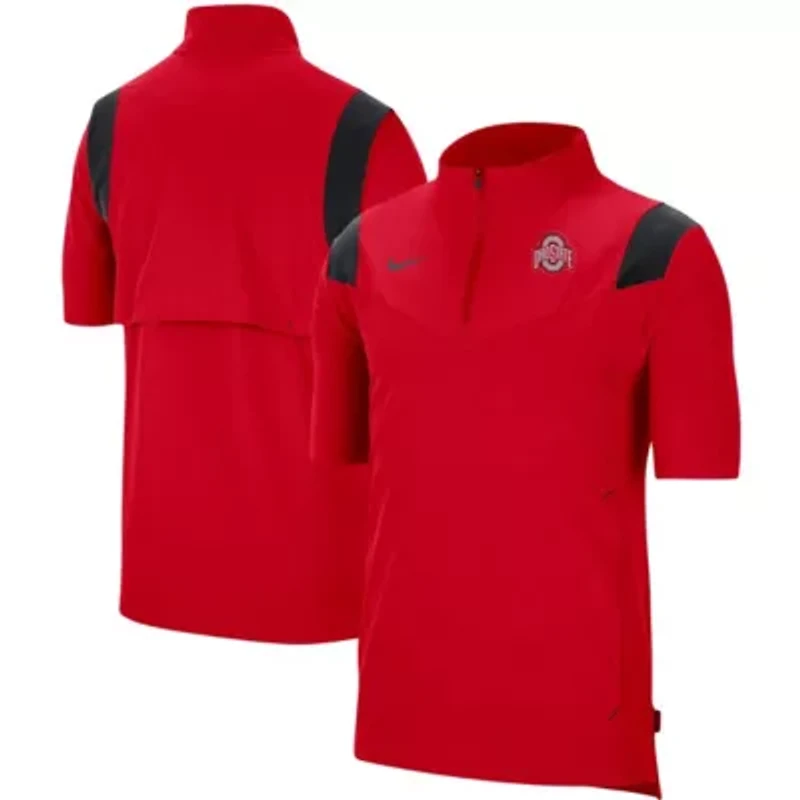 NCAA Nike Ohio State Buckeyes Coach Short Sleeve Quarter-Zip Jacket