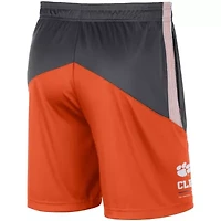 NCAA Nike Anthracite/Orange Clemson Tigers Team Performance Knit Shorts