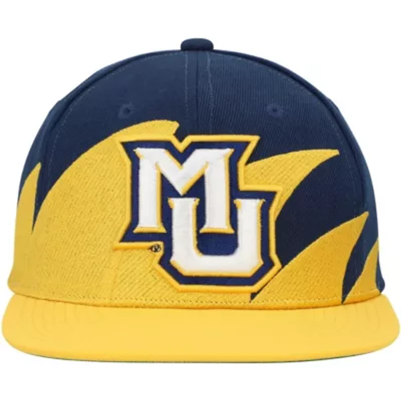 NCAA Gold/Navy Marquette Golden Eagles Sharktooth Snapback Hat