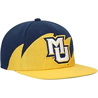NCAA Gold/Navy Marquette Golden Eagles Sharktooth Snapback Hat
