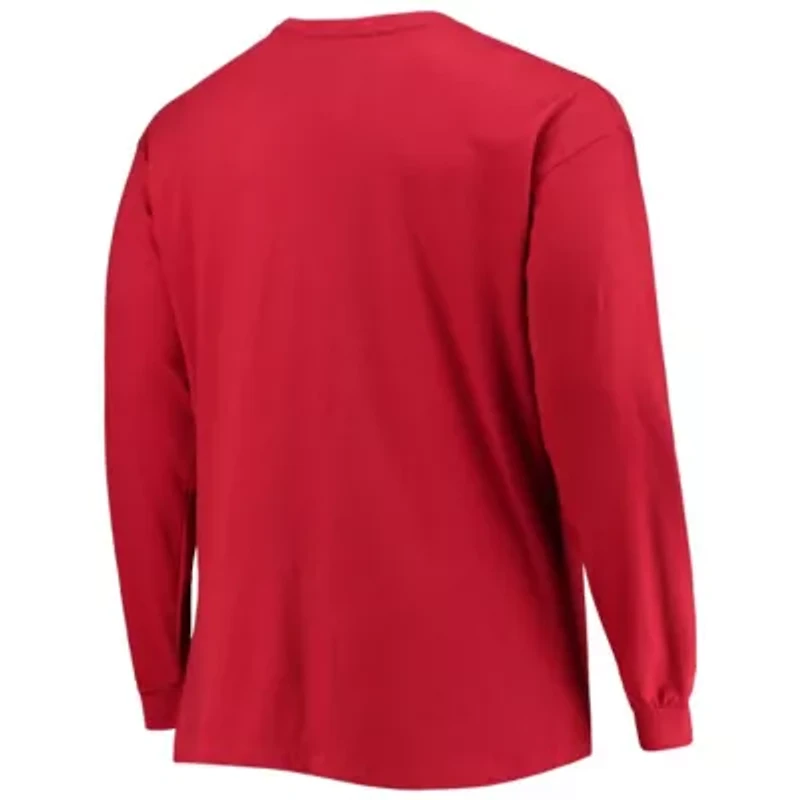 Alabama Crimson Tide NCAA Big & Tall 2-Hit Long Sleeve T-Shirt