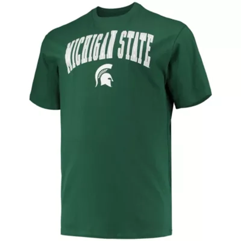NCAA Michigan State Spartans Big & Tall Arch Over Wordmark T-Shirt