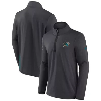 NHL Fanatics San Jose Sharks Authentic Pro Rink Quarter-Zip Jacket