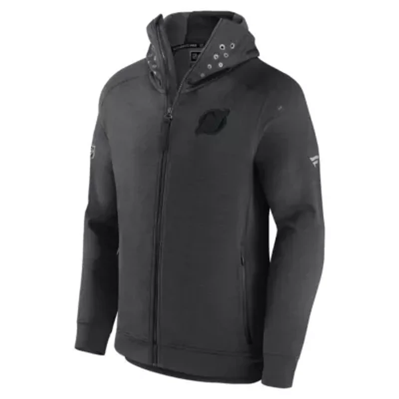 NHL Fanatics New Jersey Devils Authentic Pro Road Tech Lightweight Full-Zip Hoodie Jacket