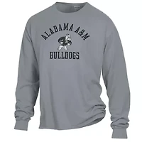 NCAA Alabama A&M Bulldogs Arch Logo Garment Dyed Long Sleeve T-Shirt