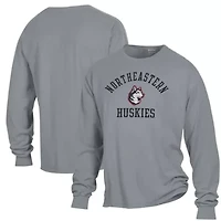 NCAA Northeastern Huskies Arch Logo Garment Dyed Long Sleeve T-Shirt