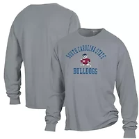 SC State Bulldogs NCAA South Carolina Arch Logo Garment Dyed Long Sleeve T-Shirt