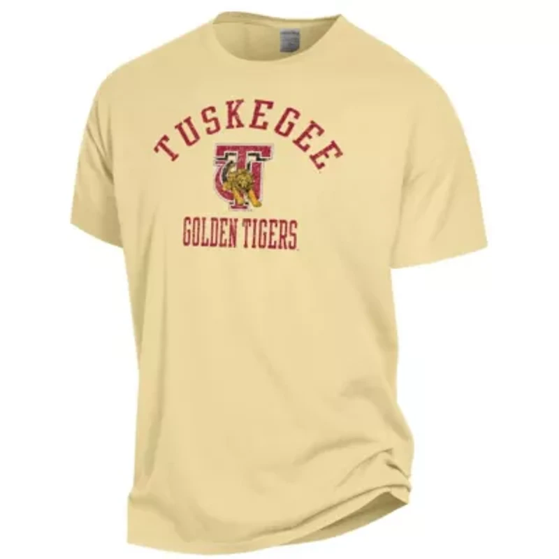 NCAA Tuskegee Golden Tigers Arch Logo Garment Dyed T-Shirt
