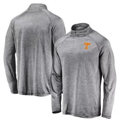 NCAA Fanatics Tennessee Volunteers Striated Raglan Lightweight Quarter-Zip Top