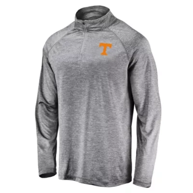 NCAA Fanatics Tennessee Volunteers Striated Raglan Lightweight Quarter-Zip Top