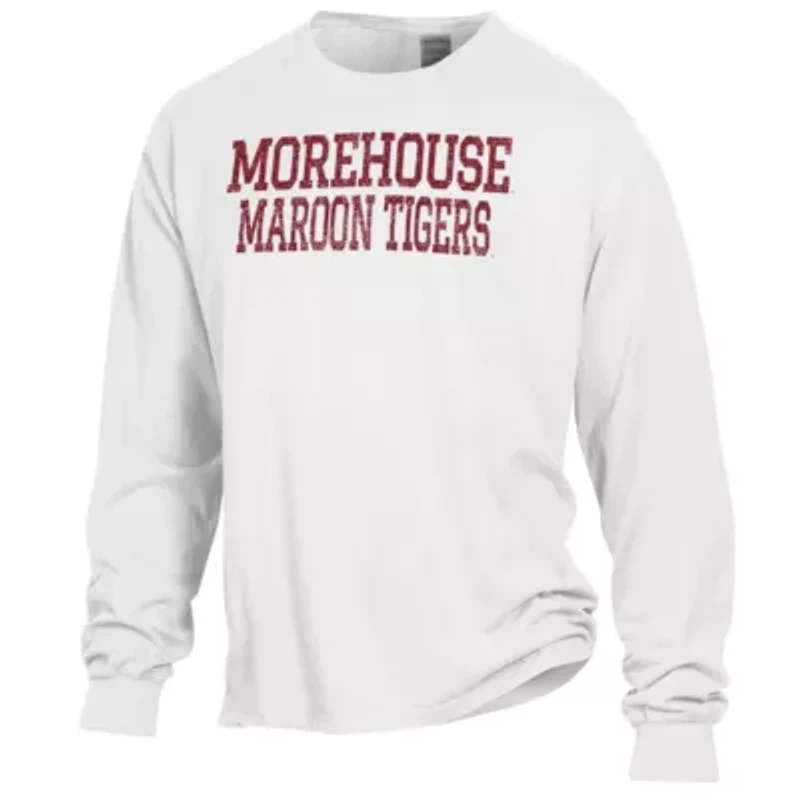 Morehouse Maroon Tigers NCAA Stack Garment Dyed Long Sleeve T-Shirt
