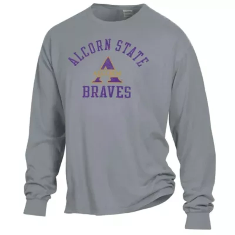 NCAA Alcorn State Braves Garment Dyed Long Sleeve T-Shirt