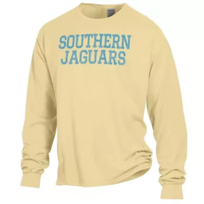 NCAA Southern University Jaguars Garment Dyed Long Sleeve T-Shirt