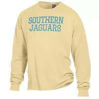 NCAA Southern University Jaguars Garment Dyed Long Sleeve T-Shirt
