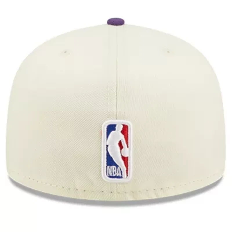 NBA Cream/Purple Los Angeles Lakers 2022 Draft 59FIFTY Fitted Hat