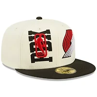 NBA Cream/Black Portland Trail Blazers 2022 Draft 59FIFTY Fitted Hat