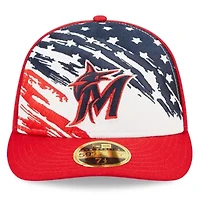 MLB Miami Marlins 2022 4th of July Low 59FIFTY Fitted Hat