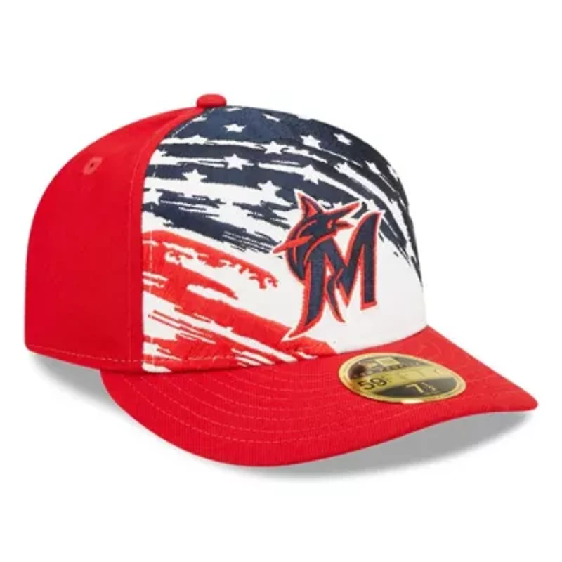 MLB Miami Marlins 2022 4th of July Low 59FIFTY Fitted Hat