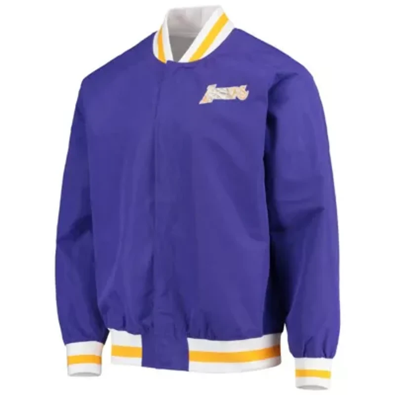 NBA Los Angeles Lakers Hardwood Classics 75th Anniversary Authentic Warmup Full-Snap Jacket