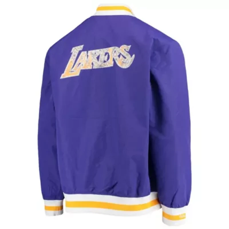 NBA Los Angeles Lakers Hardwood Classics 75th Anniversary Authentic Warmup Full-Snap Jacket