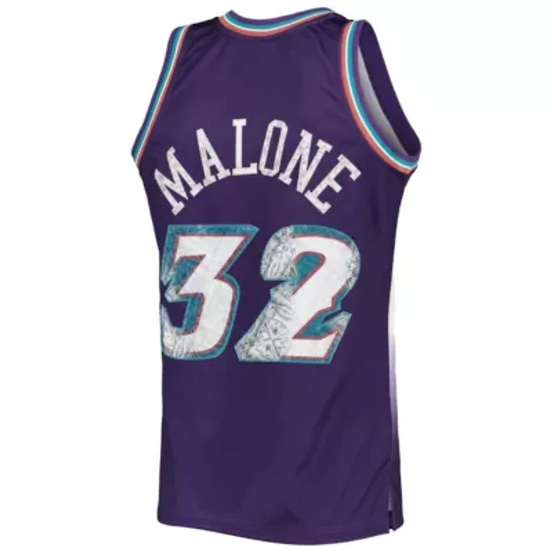 NBA Karl Malone Utah Jazz 1996/97 Hardwood Classics 75th Anniversary Diamond Swingman Jersey