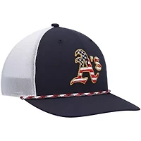 Oakland Athletics MLB Navy/White Athletics Flag Fill Trucker Snapback Hat
