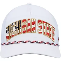 NCAA Michigan State Spartans Stars and Stripes Flag Flutter Hitch Snapback Hat