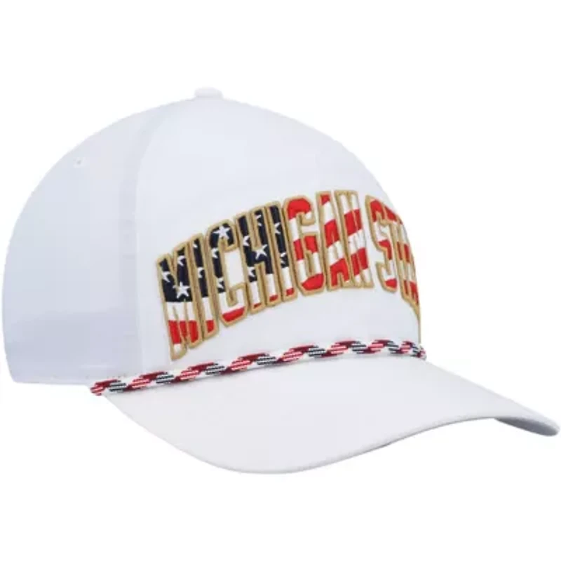 NCAA Michigan State Spartans Stars and Stripes Flag Flutter Hitch Snapback Hat