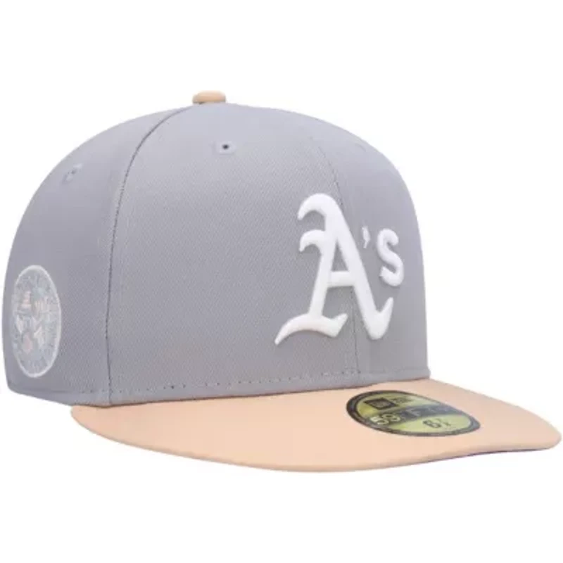 Oakland Athletics MLB Gray/Peach 1987 All-Star Game Undervisor 59FIFTY Fitted Hat