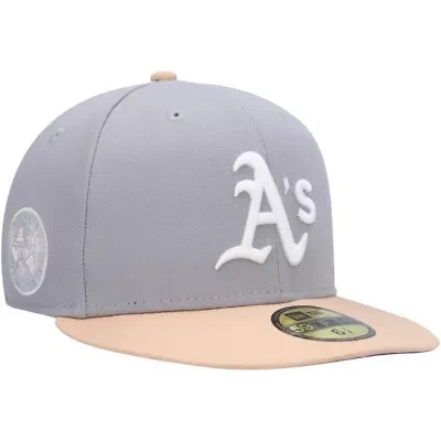Oakland Athletics MLB Gray/Peach 1987 All-Star Game Undervisor 59FIFTY Fitted Hat
