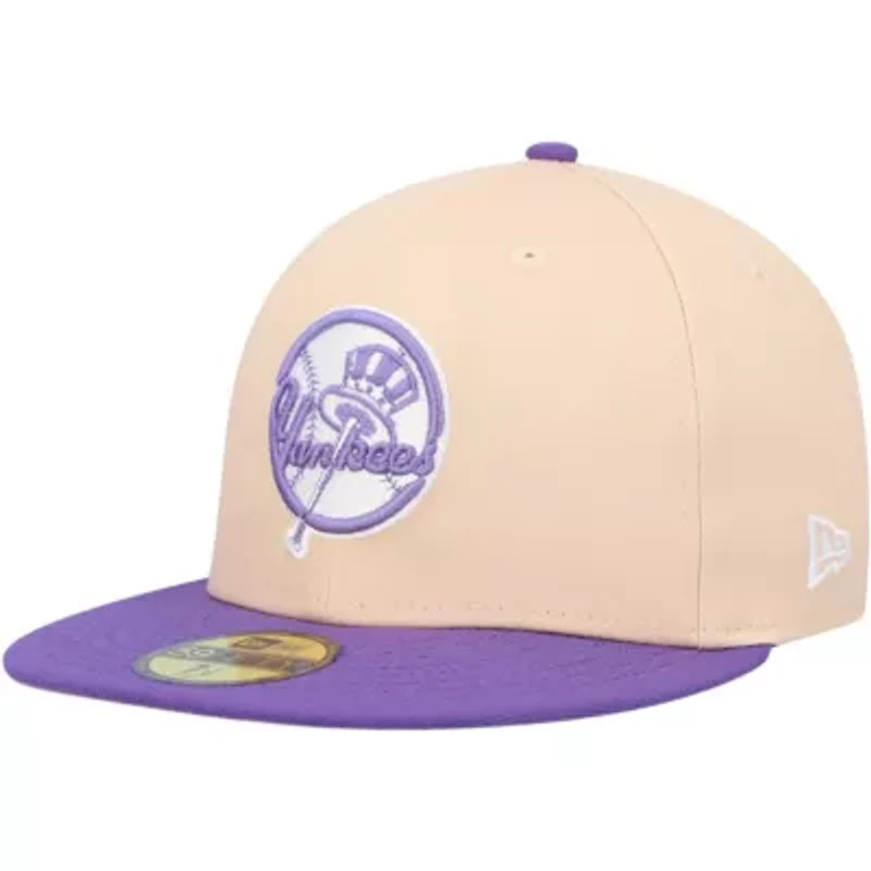 MLB Peach/Purple New York Yankees Subway Series Side Patch 59FIFTY Fitted Hat