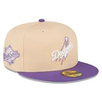 MLB Peach/Purple Los Angeles Dodgers 1988 World Series Side Patch 59FIFTY Fitted Hat