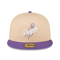 MLB Peach/Purple Los Angeles Dodgers 1988 World Series Side Patch 59FIFTY Fitted Hat