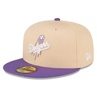 MLB Peach/Purple Los Angeles Dodgers 1988 World Series Side Patch 59FIFTY Fitted Hat