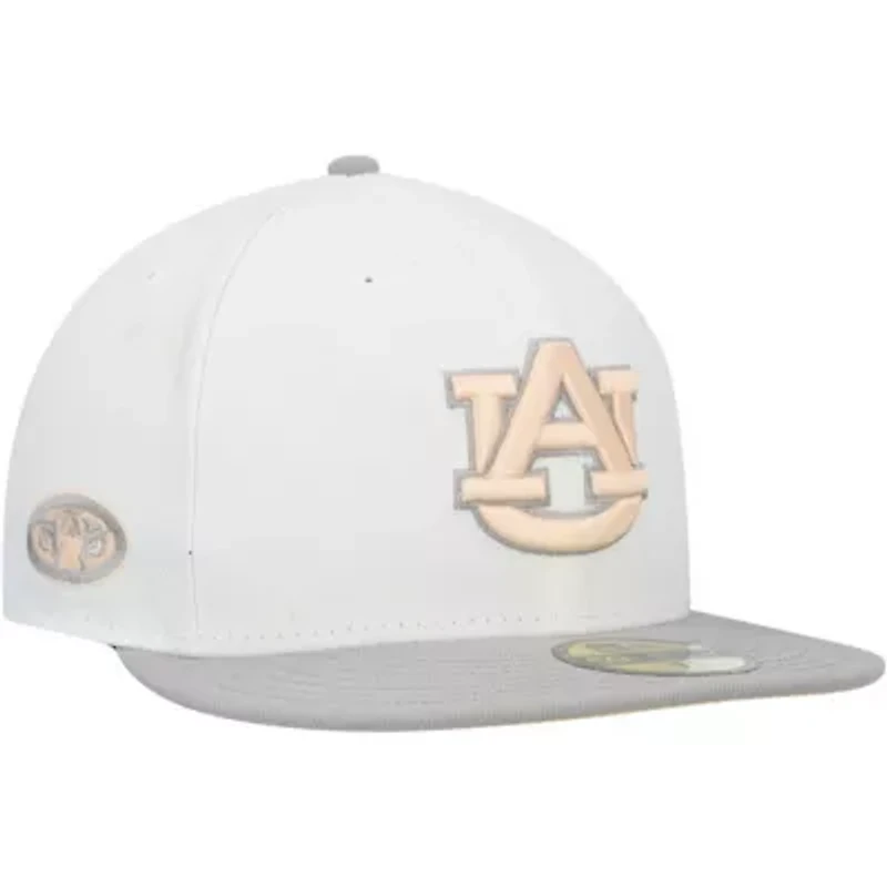 NCAA White/Gray Auburn Tigers Neutral Apricot 59FIFTY Fitted Hat