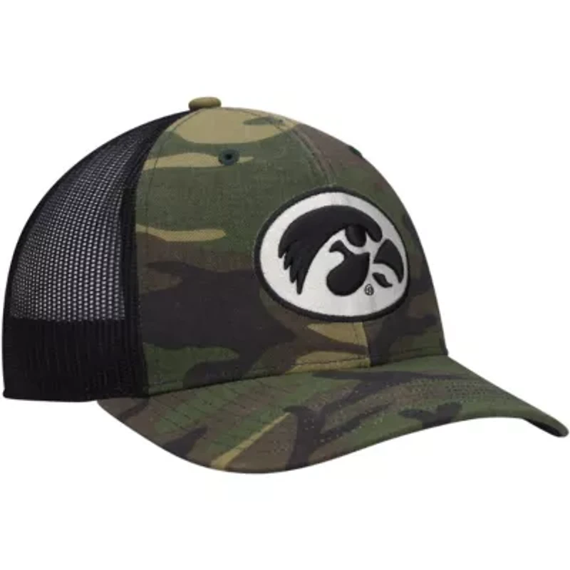 NCAA Camo/Black Iowa Hawkeyes Team Logo Trucker Snapback Hat