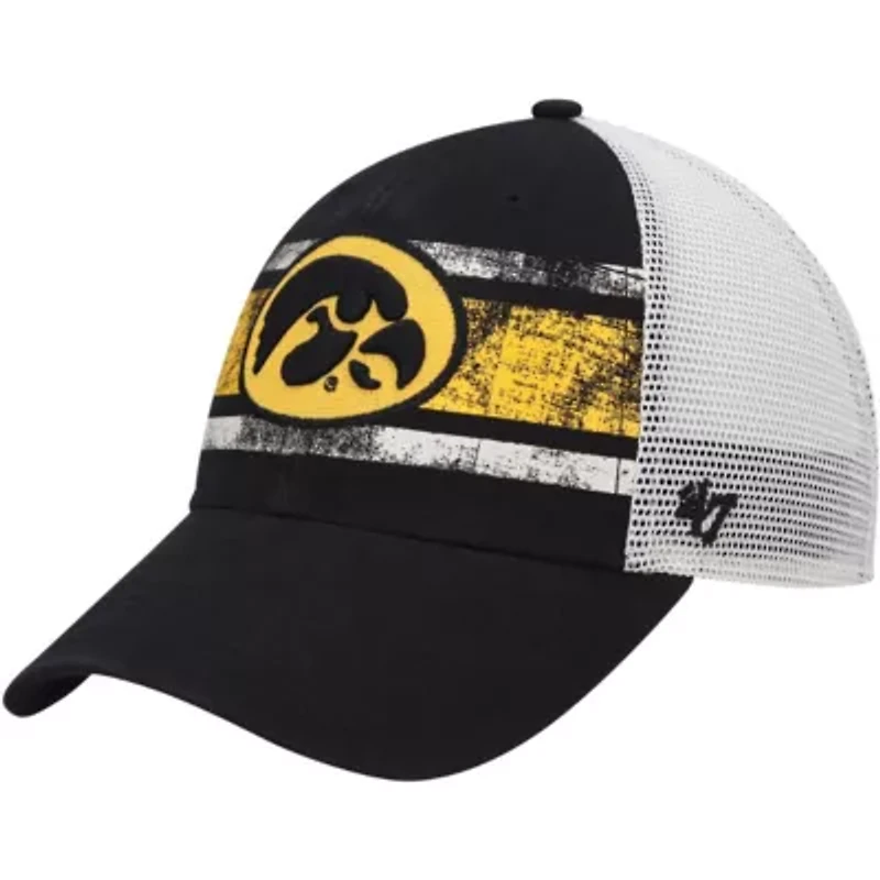NCAA Black/White Iowa Hawkeyes Interlude MVP Trucker Snapback Hat