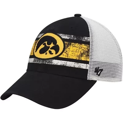 NCAA Black/White Iowa Hawkeyes Interlude MVP Trucker Snapback Hat