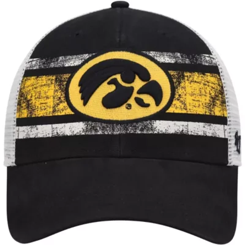NCAA Black/White Iowa Hawkeyes Interlude MVP Trucker Snapback Hat