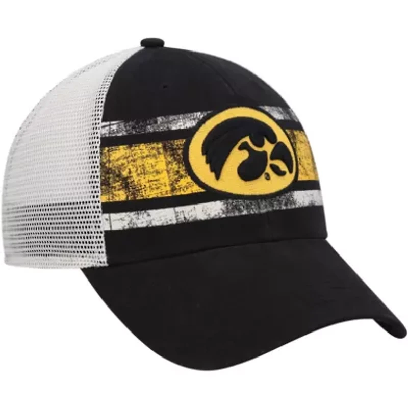 NCAA Black/White Iowa Hawkeyes Interlude MVP Trucker Snapback Hat