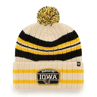 NCAA Iowa Hawkeyes Hone Patch Cuffed Knit Hat with Pom