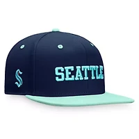 NHL Fanatics Deep Sea Blue/Light Seattle Kraken City Two-Tone Snapback Hat
