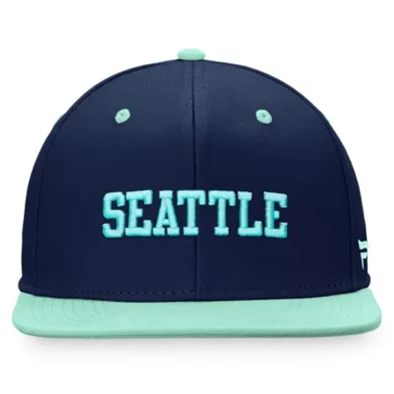 NHL Fanatics Deep Sea Blue/Light Seattle Kraken City Two-Tone Snapback Hat