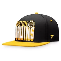 NHL Fanatics Black/Gold Retro Two-Tone Snapback Hat