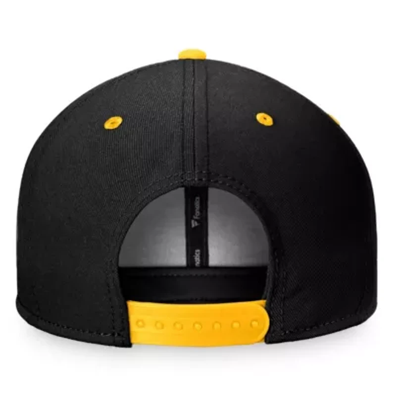 NHL Fanatics Black/Gold Retro Two-Tone Snapback Hat