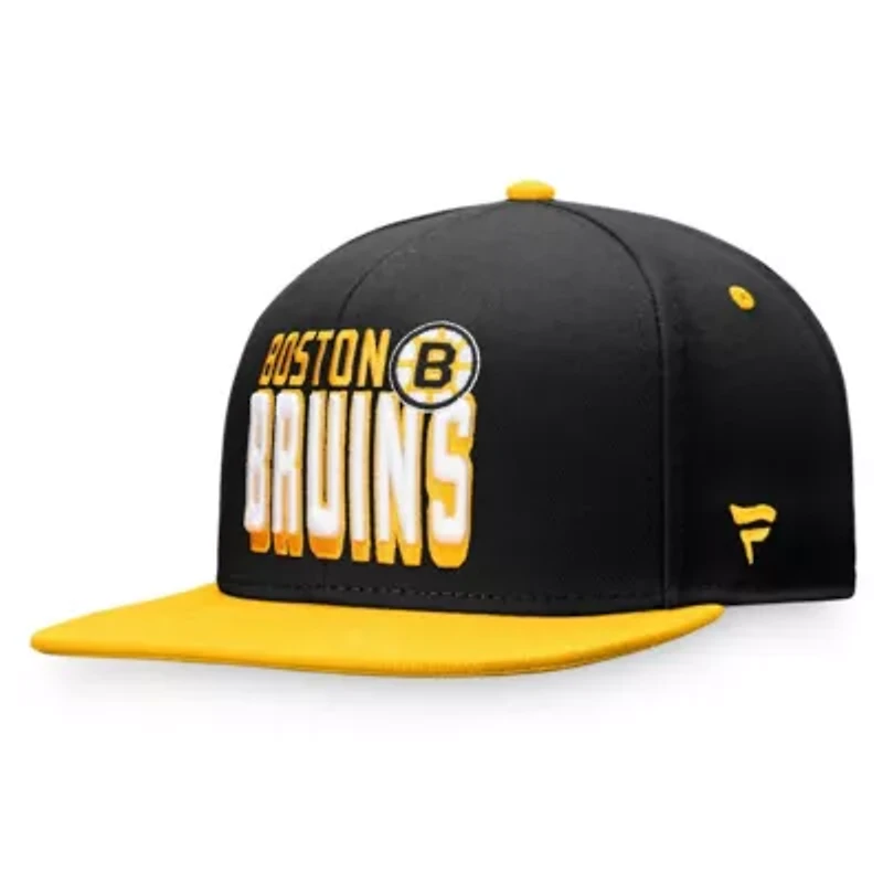 NHL Fanatics Black/Gold Retro Two-Tone Snapback Hat