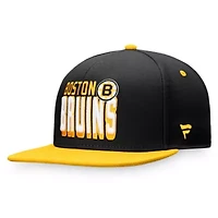 NHL Fanatics Black/Gold Retro Two-Tone Snapback Hat