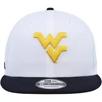 NCAA White/Navy West Virginia Mountaineers Two-Tone Mascot 9FIFTY Snapback Hat